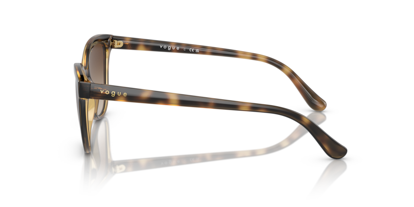 VOGUE PLASTIC DARK HAVANA CATEYE FULL SUNGLASS