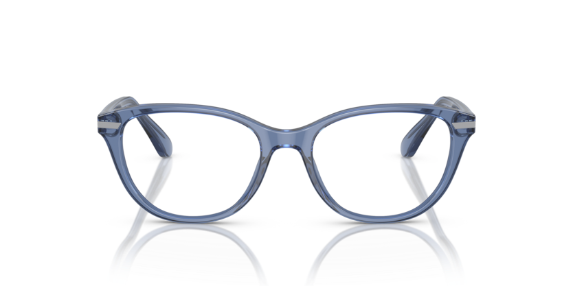 VOGUE PLASTIC ROUND TRANSPARENT BLUE FULL FRAME