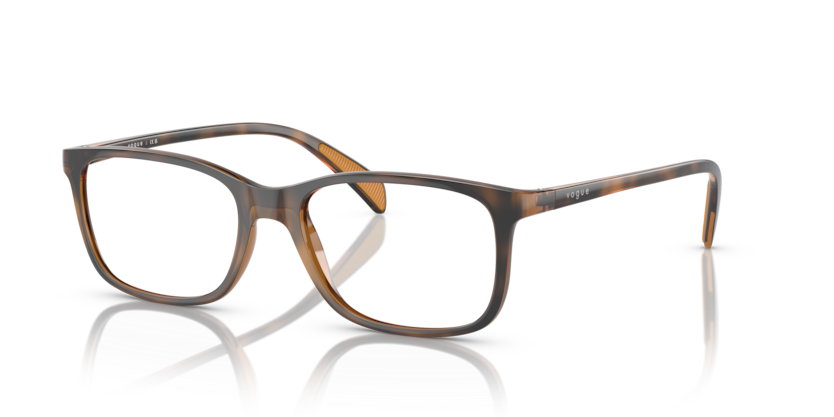 VOGUE PLASTIC BROWN HAVANA SQUARE FULL FRAME