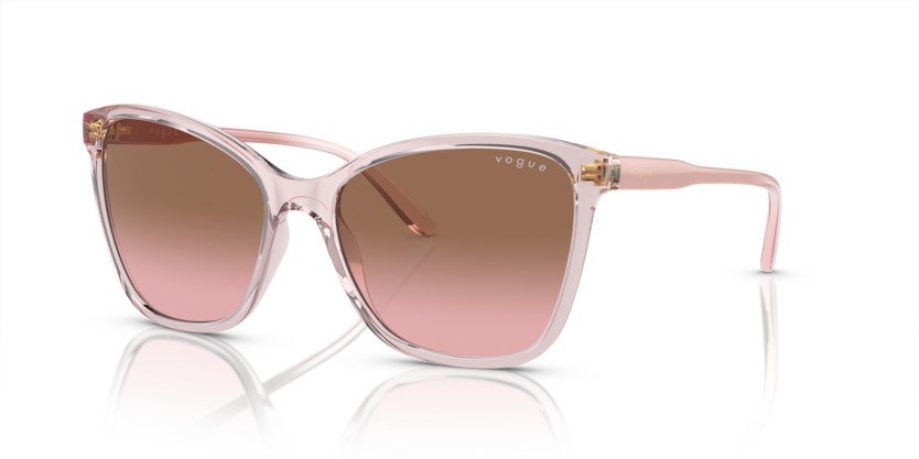 VOGUE PLASTIC CATEYE TRNSPARENT PINK FULL SUNGLASS