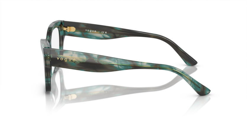 VOGUE PLASTIC GREEN HAVANA CAT EYE FULL FRAME