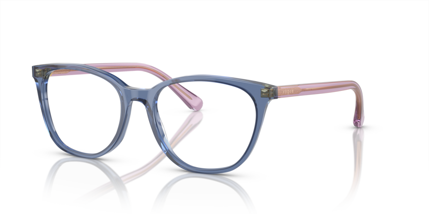 VOGUE PLASTIC TRANSPARENT BLUE CATEYE FULL FRAME