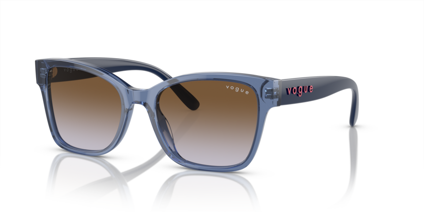 VOGUE PLASTIC BUTTERFLY TRANSPRENT BLUE FULL SUNGLASS