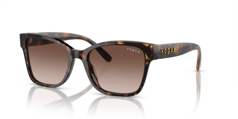 VOGUE PLASTIC BUTTERFLY DARK HAVANA FULL SUNGLASS