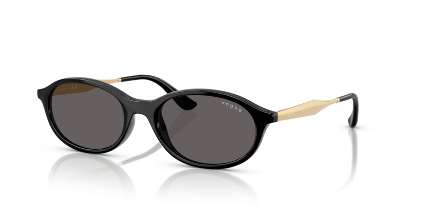 VOGUE PLASTIC OVAL BLACK FULL SUNGLASS