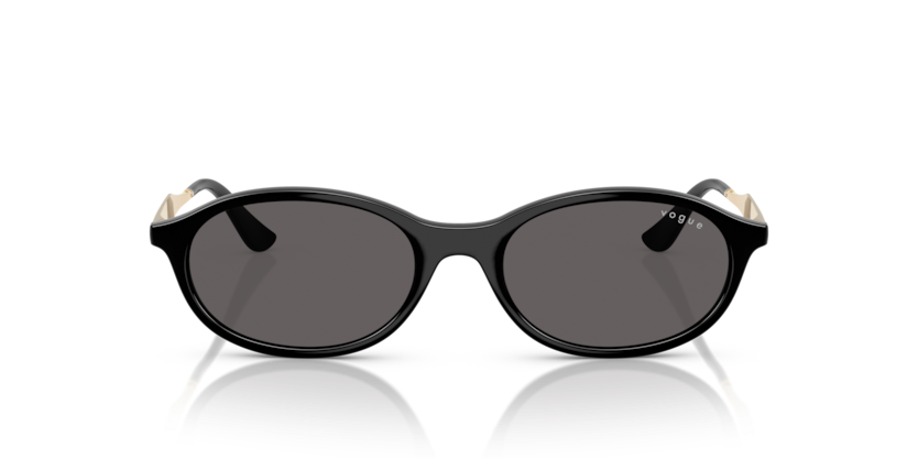 VOGUE PLASTIC OVAL BLACK FULL SUNGLASS