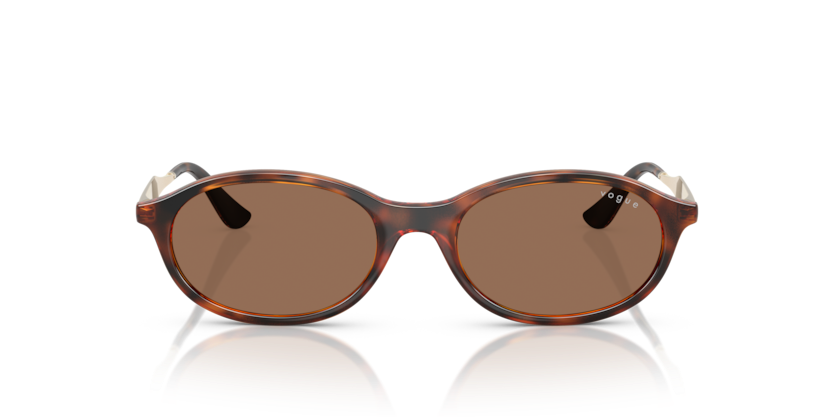 VOGUE PLASTIS OVAL DARK HAVANA FULL SUNGLASS