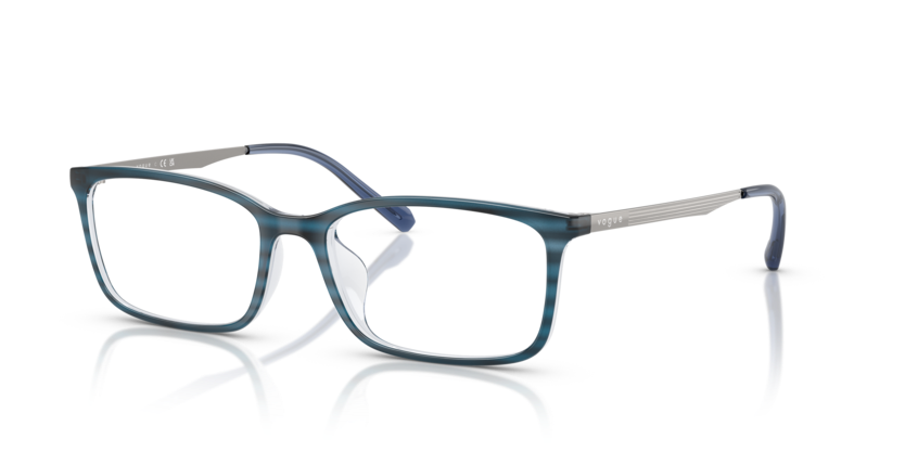 VOGUE PLASTIC BLUE HAVANA RECTANGLE FULL FRAME
