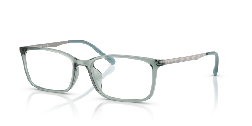 VOGUE PLASTIC TRANSPARENT LIGHT GREEN RECTANGLE FULL FRAME