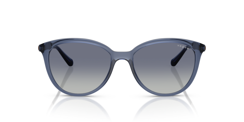 VOGUE PLASTIC TRANSPARENT BLUE ROUND FULL SUNGLASS