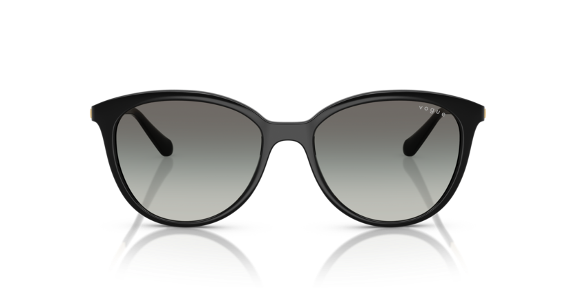 VOGUE PLASTIC BLACK GOLD ROUND FULL SUNGLASS