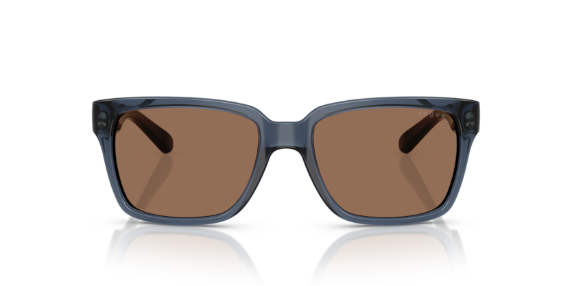VOGUE PLASTIC TRANSPARENT BLUE SQUARE FULL SUNGLASS
