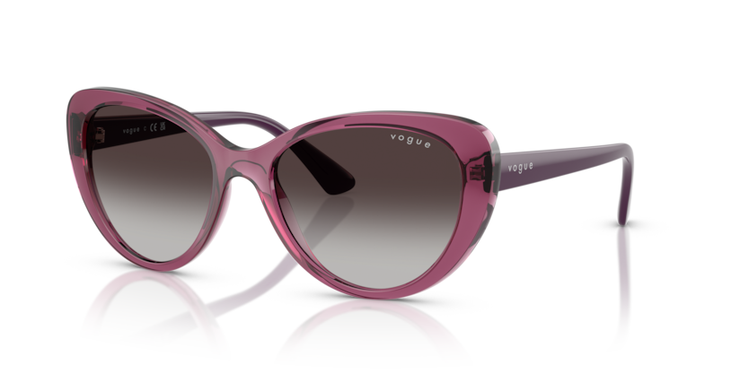 VOGUE PLASTIC TRANSPARENT PURPLE BUTTERFLY FULL SUNGLASS