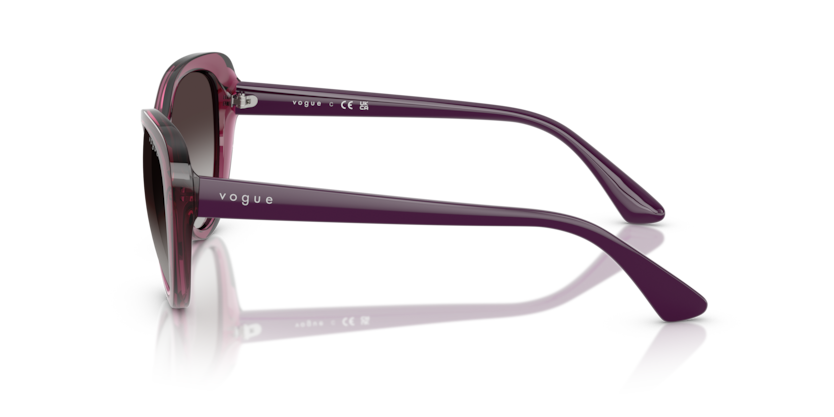 VOGUE PLASTIC TRANSPARENT PURPLE BUTTERFLY FULL SUNGLASS