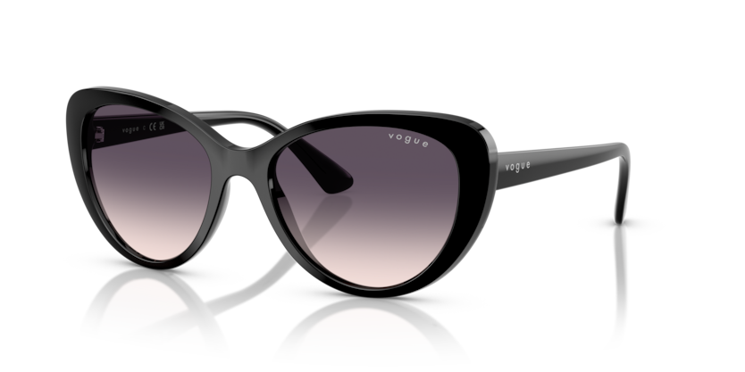 VOGUE PLASTIC BLACK BUTTERFLY FULL SUNGLASS