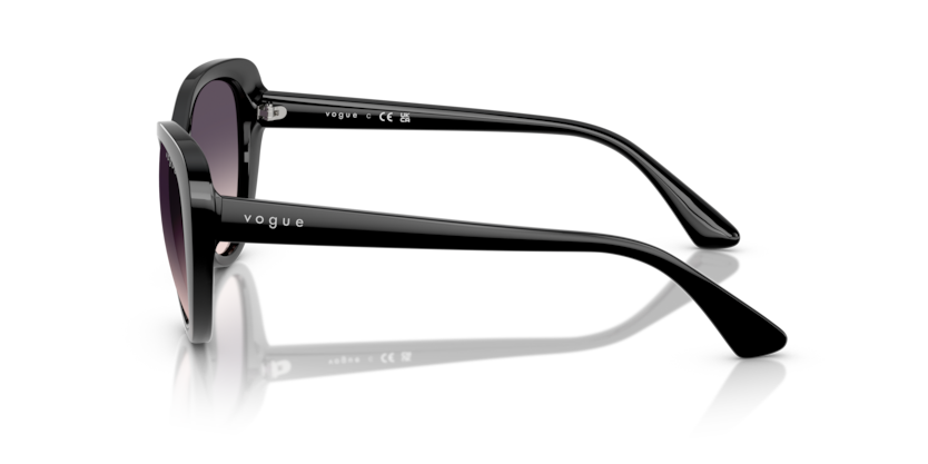 VOGUE PLASTIC BLACK BUTTERFLY FULL SUNGLASS