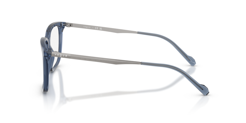 VOGUE PLASTIC SQUARE TRANSPARENT BLUE FULL FRAME