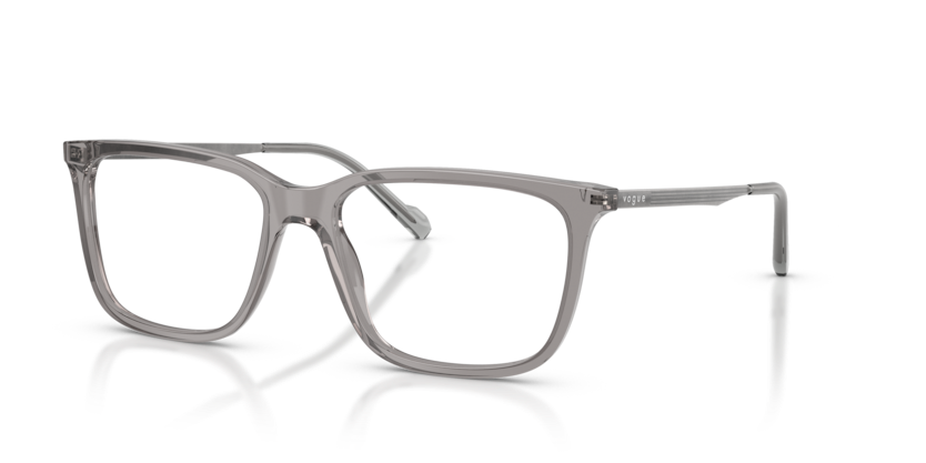 VOGUE PLASTIC TRANSPARENT GREY SQUARE FULL FRAME