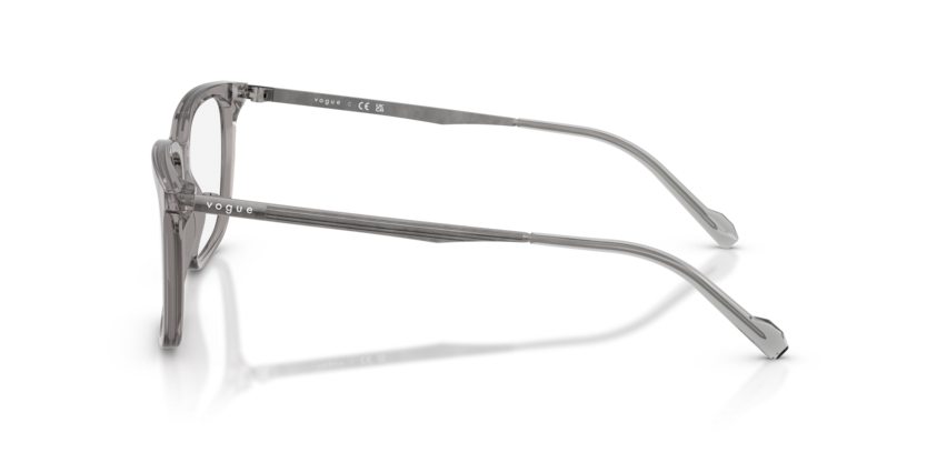 VOGUE PLASTIC TRANSPARENT GREY SQUARE FULL FRAME