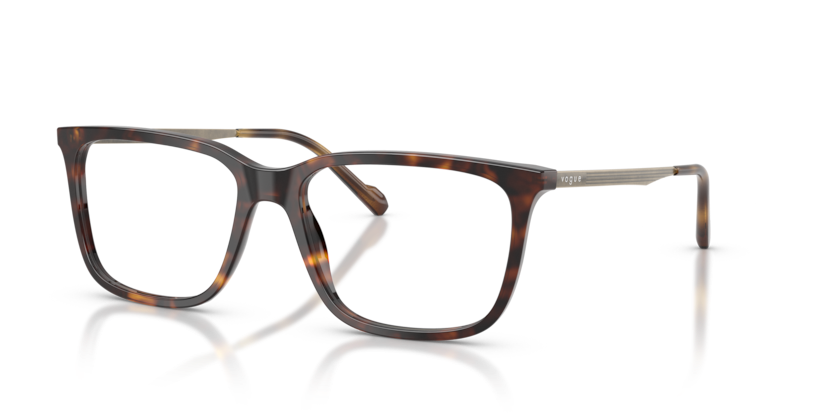 VOGUE PLASTIC SQUARE DARK HAVANA FULL FRAME