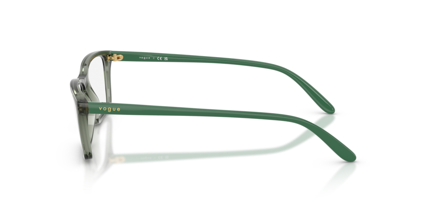 VOGUE PLASTIC SQUARE TRANSPARENT GREEN FULL FRAME