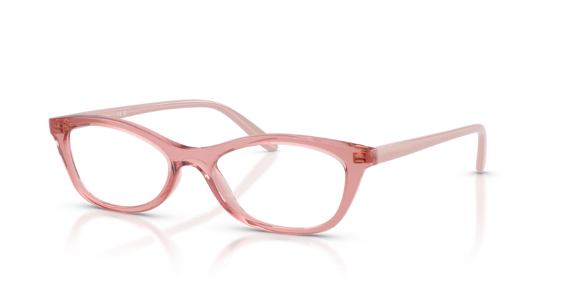 VOGUE PLASTIC CATEYE TRANSPARENT PINK FULL FRAME