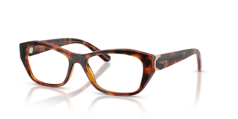 VOGUE PLASTIC IRREGULAR DARK HAVANA FULL FRAME