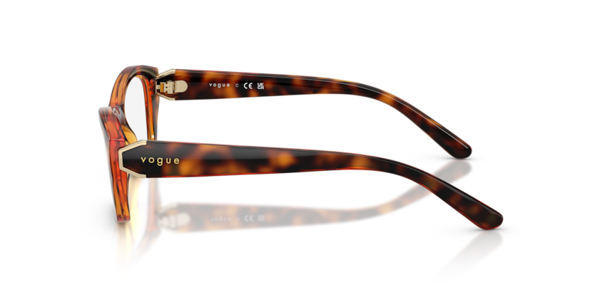 VOGUE PLASTIC IRREGULAR DARK HAVANA FULL FRAME