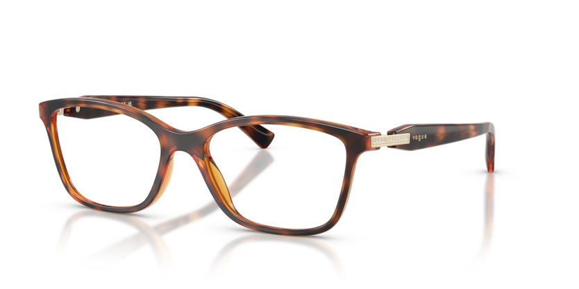 VOGUE PLASTIC DARK HAVANA SQUARE FULL FRAME