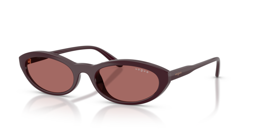 VOGUE PLASTIC  BORDEAUX OVAL FULL SUNGLASS