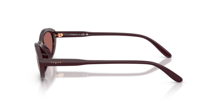 VOGUE PLASTIC  BORDEAUX OVAL FULL SUNGLASS