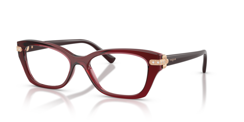 VOGUE PLASTIC TRANSPARENT BORDEAUX CATEYE FULL FRAME
