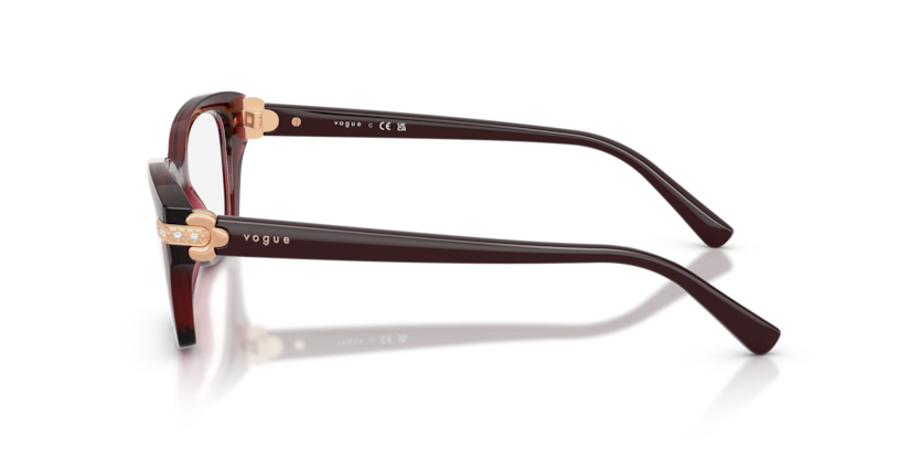 VOGUE PLASTIC TRANSPARENT BORDEAUX CATEYE FULL FRAME