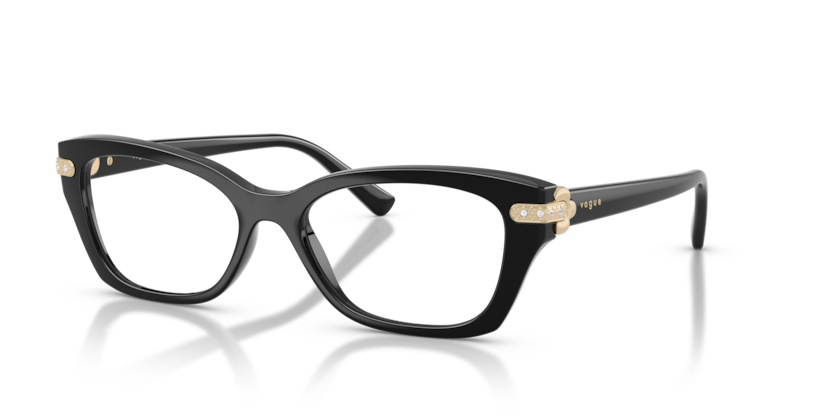 VOGUE PLASTIC BLACK CATEYE FULL FRAME