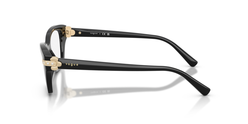 VOGUE PLASTIC BLACK CATEYE FULL FRAME