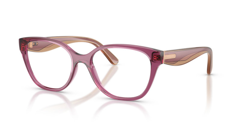VOGUE PLASTIC TRANSPARENT PURPLE CATEYE FULL FRAME