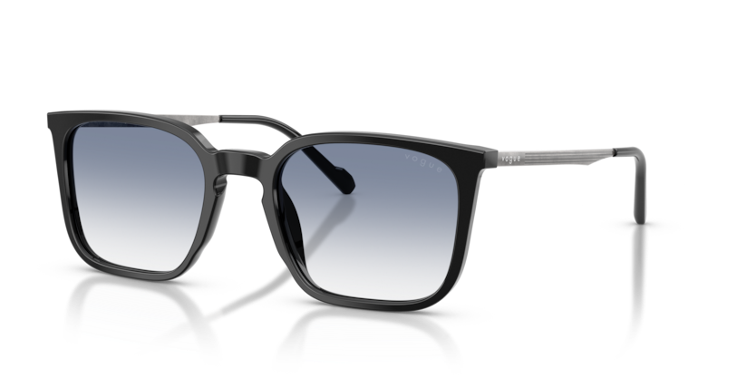 VOGUE PLASTIC BLACK SQUARE FULL SUNGLASS