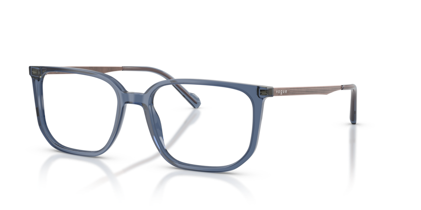 VOGUE PLASTIC TRANSPARENT BLUE IRREGULAR FULL FRAME