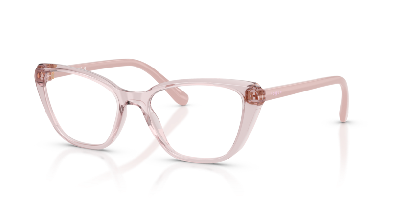 VOGUE PLASTIC TRANSPARENT PINK CATEYE FULL FRAME