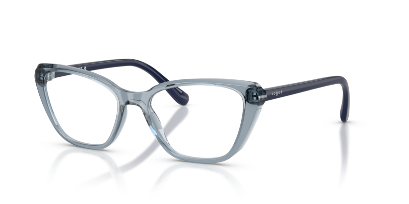VOGUE PLASTIC TRANSPARENT BLUE CATEYE FULL FRAME