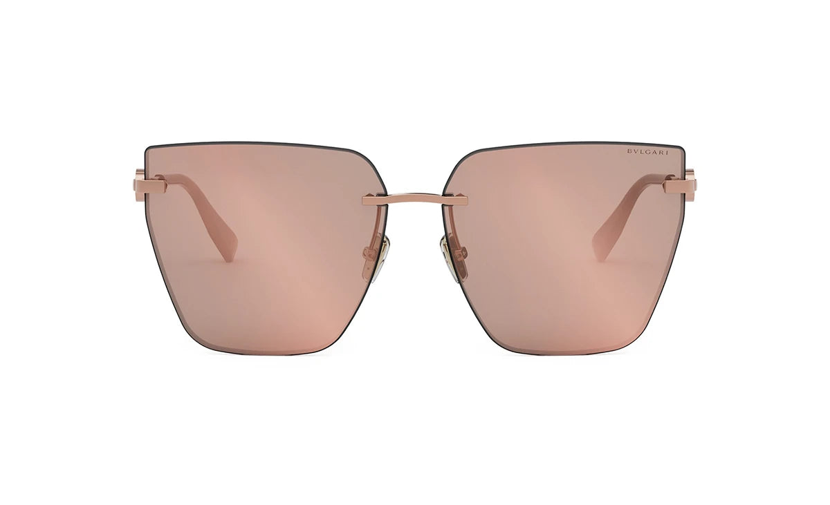 BVLGARI METAL NUDE PINK BUTTERFLY RIMLESS SUNGLASS