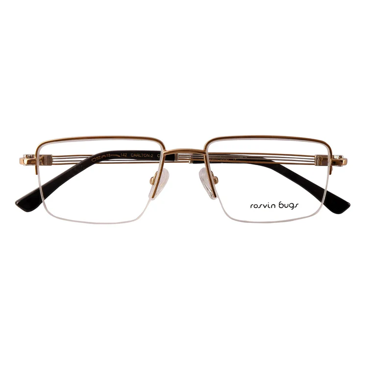 ROSVIN BUGS METAL GOLDEN SQUARE SEMI RIM FRAME