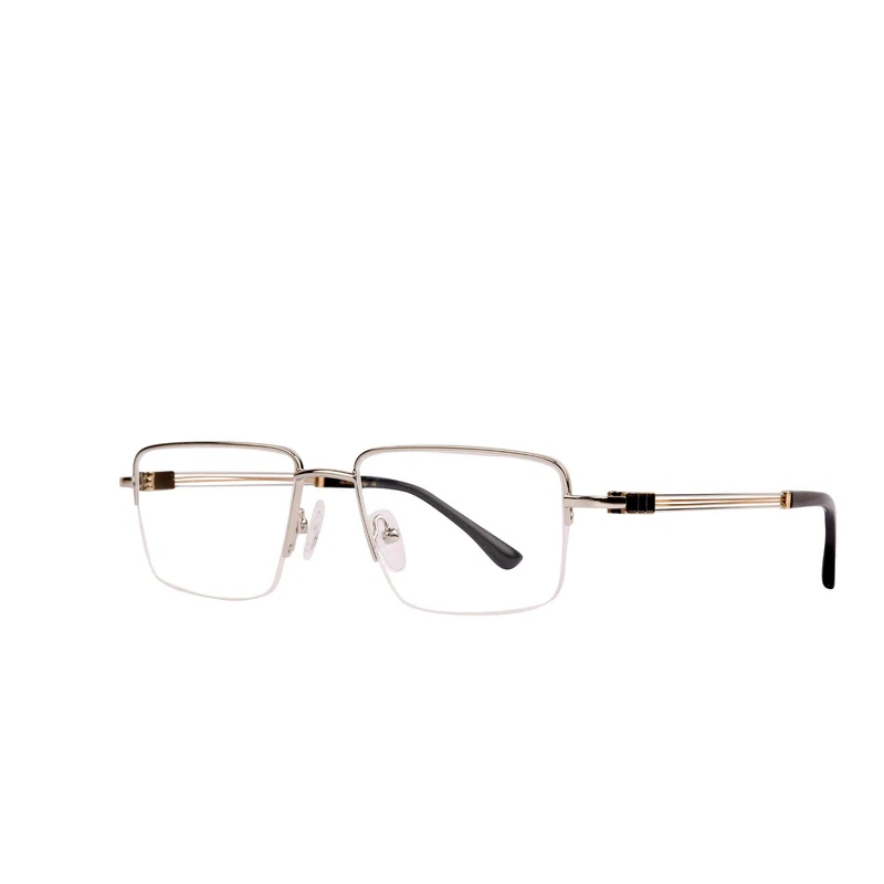 ROSVIN BUGS METAL SILVER SQUARE SEMI RIM FRAME