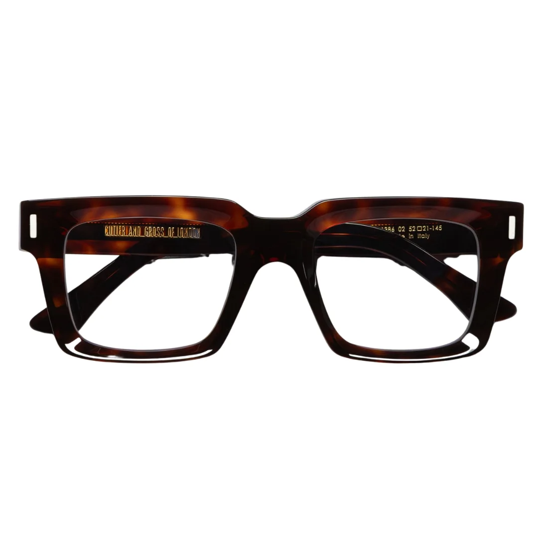 CUTTLER & GROSS PLASTIC DARK TORTOISE SQUARE FULL FRAME