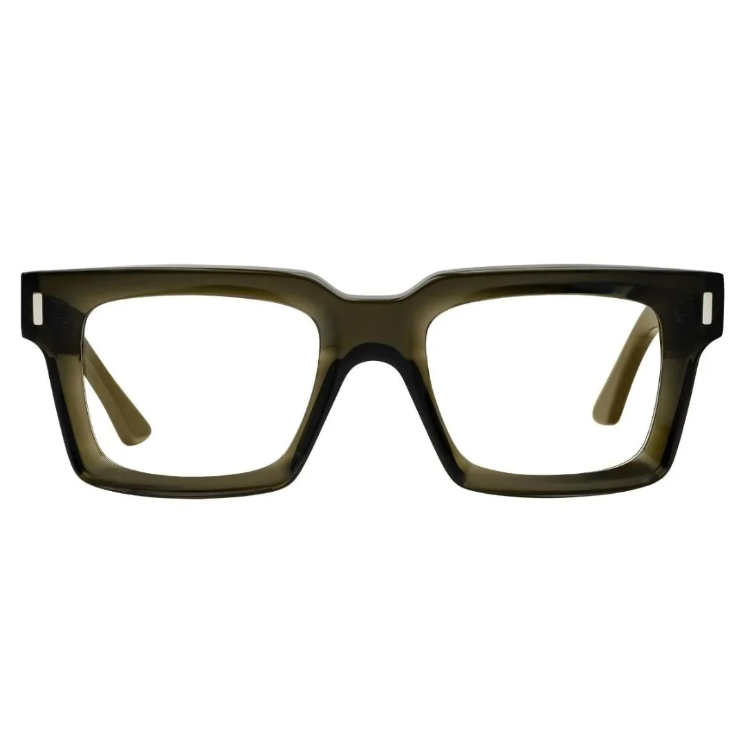 CUTTLER & GROSS PLASTIC OLIVE GREEN SQUARE FULL FRAME