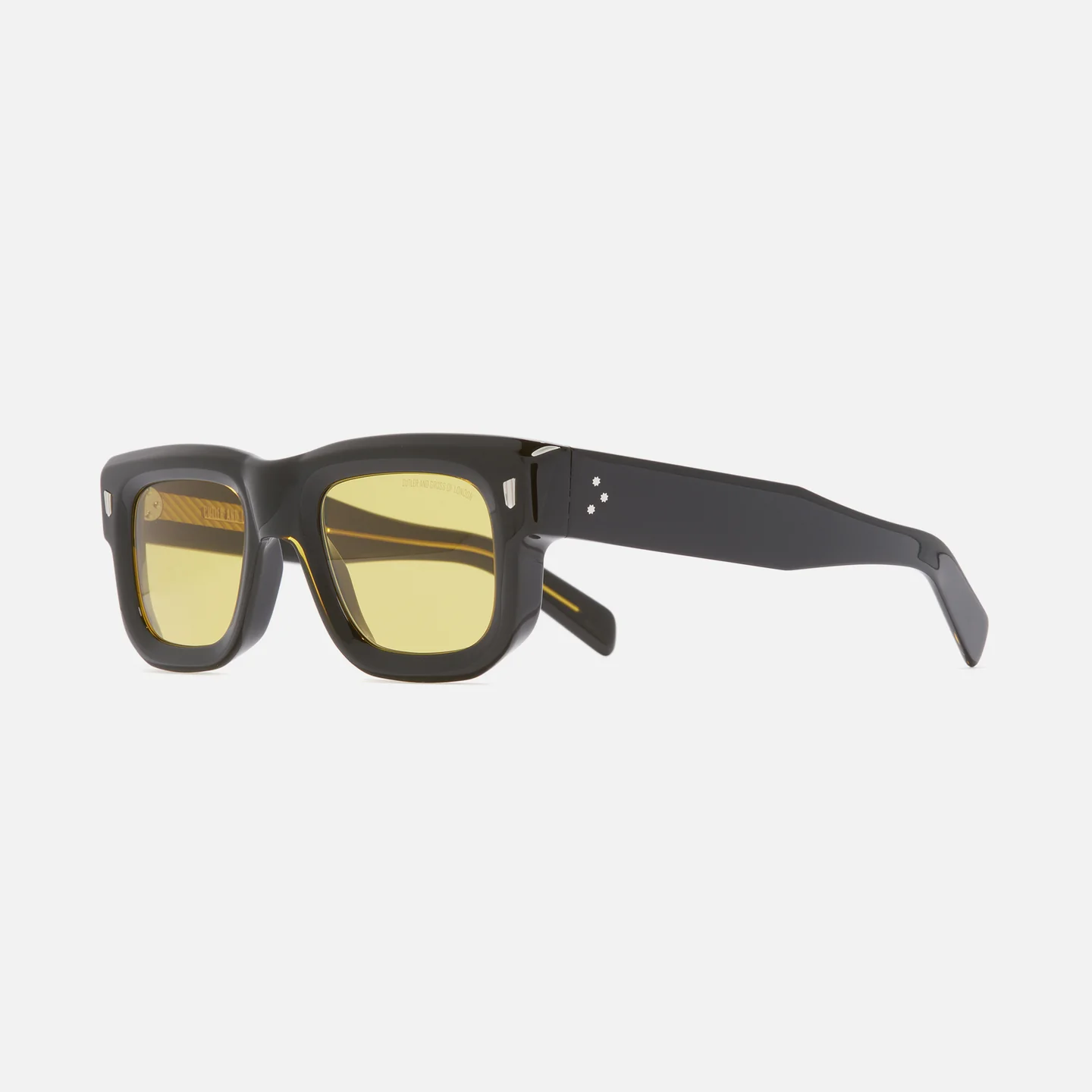 CUTTLER & GROSS PLASTIC BLACK SQUARE FULL SUNGLASS