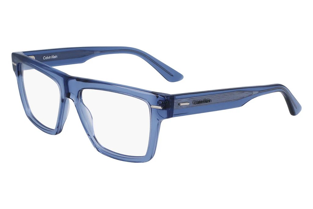 CALVIN KLEIN PLASTIC TRANSPARENT BLUE SQUARE FULL FRAME