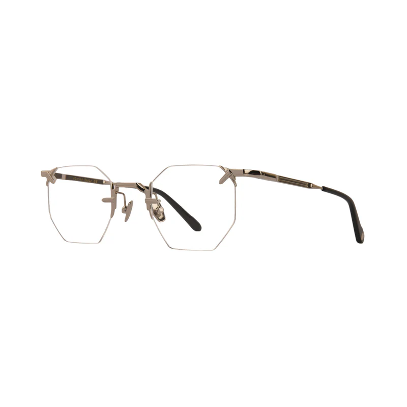 ROSVIN BUGS METAL SILVER HEXAGON RIMLESS FRAME