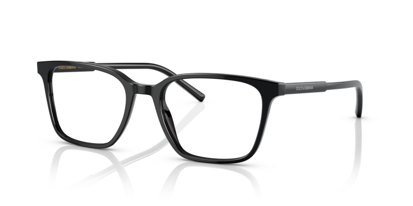 DOLCE AND GABBANA SQUARE FULL BLACK PLASTIC FRAME