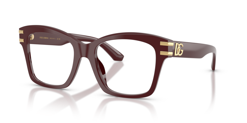 DOLCE & GABBANA PLASTIC SQUARE MAROON FULL FRAME